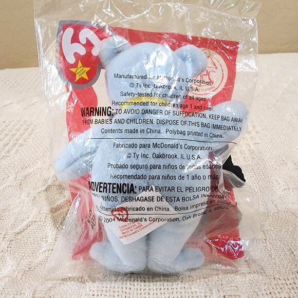 NIP - 2004 McDonalds TY Beanie Babies Happy Meal 25th BIG RED SHOE THE BEAR #10 - Picture 3 of 3